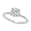 Size: 7.5 – 1 Carat Round Lab Grown IGI G/VS1 Diamond Solitaire Ring in Sterling Silver