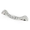 Size: 5.5 – 14k White Gold Modern Curved Style Pave Diamond Wedding Band (1/5 cttw)