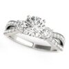 Size: 3 – 14k White Gold Split Shank Round Diamond Engagement Ring (1 5/8 cttw)