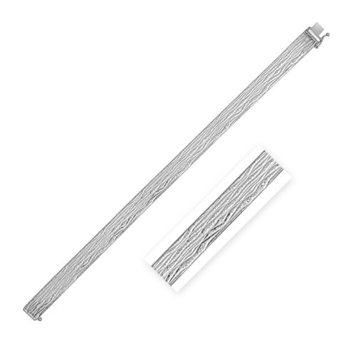 Size: 7 – 14k White Gold Glacier Bracelet (8.10 mm)