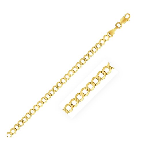 Size: 24” – 10k Yellow Gold Curb Chain (4.40 mm)