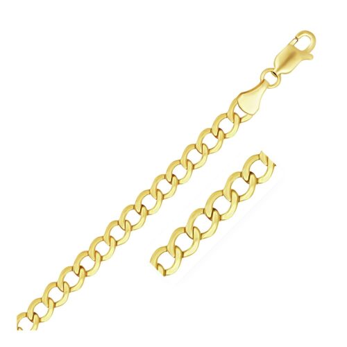 Size: 22” – 10k Yellow Gold Curb Chain (5.30 mm)