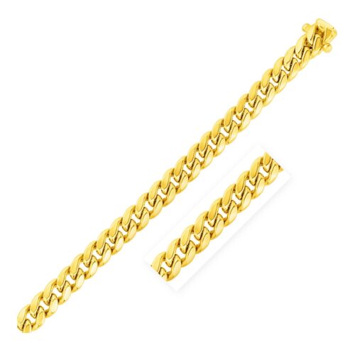 Size: 24” – 14k Yellow Gold Semi Solid Miami Cuban Chain (9.10 mm)