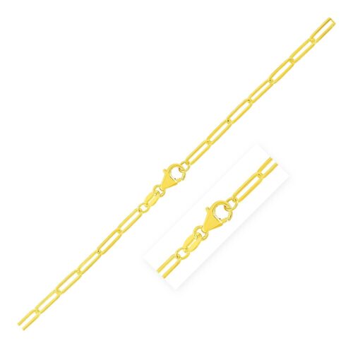 Size: 24 – 10K Yellow Gold Paperclip Chain (2.50 mm)