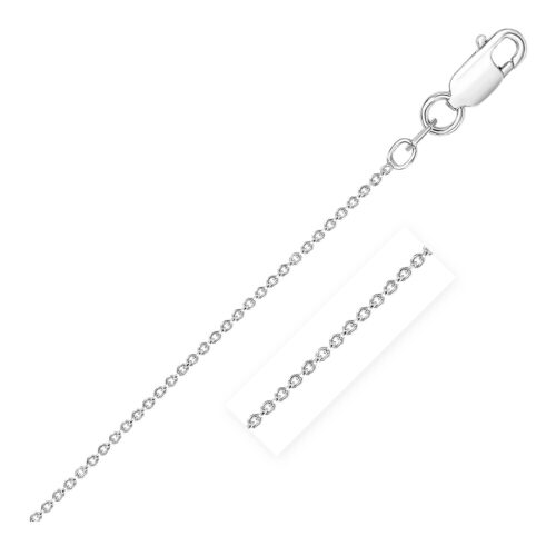 Size: 18” – Sterling Silver Rhodium Plated Round Cable Chain (2.10 mm)