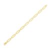 Size: 7.25 – 14k Yellow Gold 7 1/4 inch Bombay Paperclip Chain Bracelet