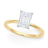 Size: 5 – 1 Carat Radiant Lab Grown IGI G/VS1 Diamond Solitaire Ring in 14K Yellow Gold