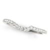 Size: 6.5 – 14k White Gold Curved Style Pave Diamond Wedding Ring (1/6 cttw)