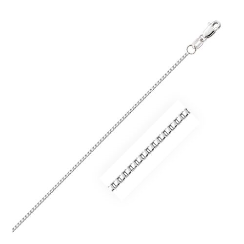 Size: 18” – 10k White Gold Octagonal Box Chain (1.20 mm)