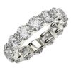 Size: 4 – Round Cut Lab Grown Diamond Eternity Ring in 14k White Gold (6 cttw FG/VS2)