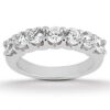 Size: 4 – 14k White Gold Diamond Scalloped Shared U Prong Setting Wedding Ring Band