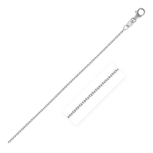 Size: 18” – 14k White Gold Round Cable Link Chain (1.50 mm)