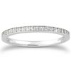 Size: 5.5 – 14k White Gold Micro-pave Diamond Wedding Ring Band Set 3/4 Around