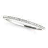 Size: 7 – 14k White Gold Slim Round Pave Set Wedding Band (1/10 cttw)