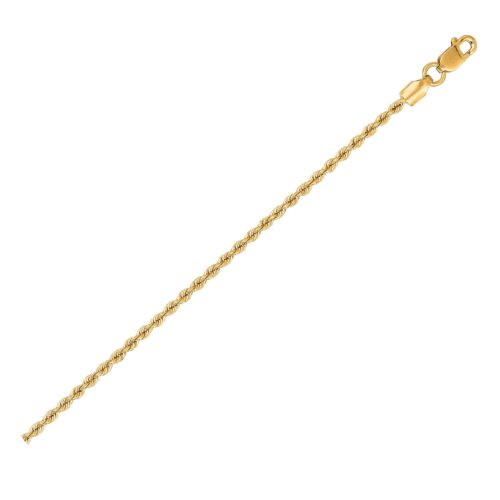 Size: 24 – 14k Yellow Gold Solid Rope Chain (1.50 mm)