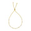 Size: 9.25” – 14k Tri-Color Gold Textured Bead Station Lariat Bracelet