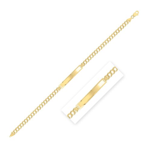 Size: 8 – 14k Yellow Gold Curb ID Bracelet (4.70 mm)