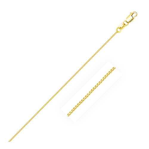 Size: 24” – 14k Yellow Gold Classic Box Chain (0.60 mm)