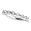 14k White Gold Antique Style Diamond Wedding Band (3/8 cttw)