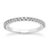 Size: 4.5 – 14k White Gold Shared Prong Diamond Wedding Ring Band with U Settings