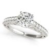 Size: 7.5 – 14k White Gold Unique Detailing Diamond Engagement Ring (1 1/3 cttw)