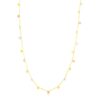 Size: 18” – 14K Tri Color Necklace with Dangling Circles
