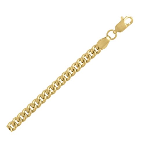 Size: 22 – 14k Yellow Gold Light Gourmette Chain (4.10 mm)