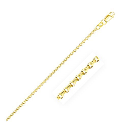 Size: 16” – 14k Yellow Gold Rolo Chain (2.50 mm)