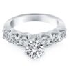 Size: 5 – 14k White Gold Shared Prong Diamond Engagement Ring