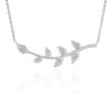 Size: 18” – Diamond Vine Design Pendant in 14k White Gold