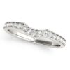 Size: 7 – 14k White Gold Curved Style Diamond Wedding Ring (1/4 cttw)