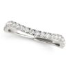 Size: 4.5 – 14k White Gold Curved Design Diamond Wedding Band (1/4 cttw)