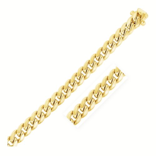 Size: 26” – 10k Yellow Gold Semi Solid Miami Cuban Chain (10.70 mm)