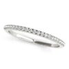 Size: 4.5 – 14k White Gold Classic Pave Set Diamond Wedding Band (1/8 cttw)