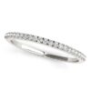 Size: 7 – 14k White Gold Diamond Pave Set Wedding Band (1/8 cttw)