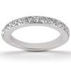 Size: 6.5 – 14k White Gold Pave Diamond Wedding Ring Band Set 1/2 Around