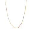 Size: 18 – 10K Tri Tone Gold Stationed Bar Necklace