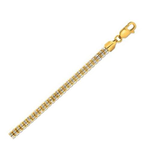 Size: 22 – Ice Barrel Chain in 14k Yellow Gold (4.25 mm)