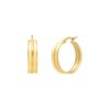 Large Concave Hoop Earrings in 14K Yellow Gold