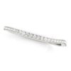 Size: 5.5 – 14k White Gold Slim Curved Diamond Wedding Ring (1/10 cttw)