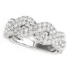 Size: 6 – Diamond Studded Interlocking Waves Ring in 14k White Gold (5/8 cttw)