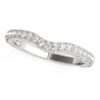 Size: 7.5 – 14k White Gold Antique Style Milgrained Curved Diamond Ring (1/4 cttw)