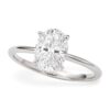 Size: 4 – 1 Carat Oval Lab Grown IGI G/VS1 Diamond Solitaire Ring in 14K White Gold