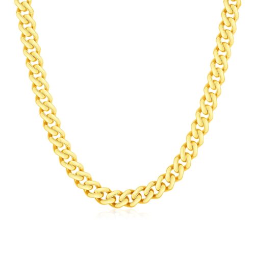 Size: 20” – 14k Yellow Gold Polished Miami Cuban Chain Necklace