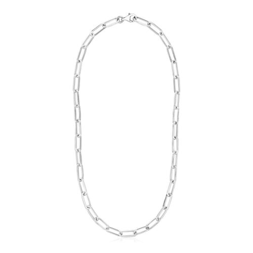 Size: 38” – Sterling Silver Paperclip Chain Necklace