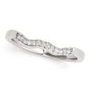 Size: 4 – 14k White Gold Wavy Style Diamond Wedding Ring (1/15 cttw)