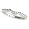Size: 7 – 14k White Gold Milgrained Curved Wedding Diamond Band (1/6 cttw)