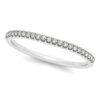 Size: 4.5 – 14k White Gold Scallop Setting Round Diamond Wedding Band (1/10 cttw)