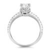 Size: 6.5 – 14k White Gold Diamond Collar Engagement Ring