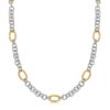 Size: 18” – 18k Yellow Gold and Sterling Silver Rhodium Plated Multi Style Chain Necklace